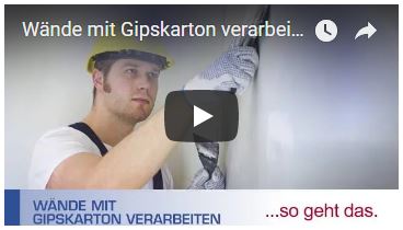 Video Wände Gipskarton