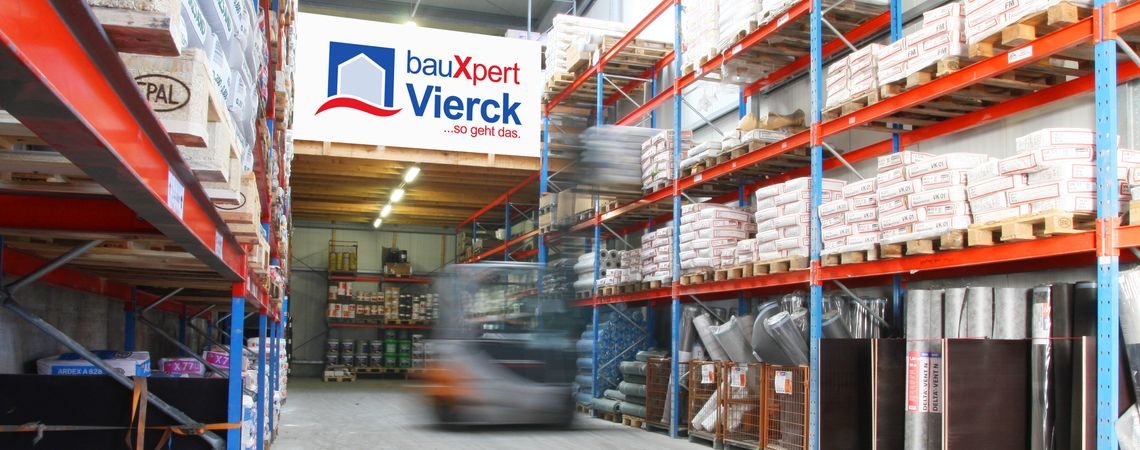 Baustoffe im Lager von bauXpert Vierck